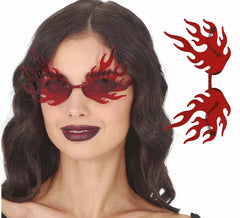 Rote Lama-Brille aus Kunststoff