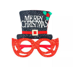 'Frohe Weihnachten' Gläser in Glitter
