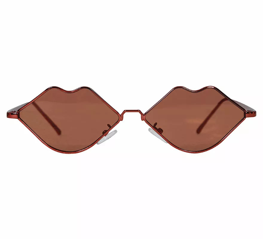 Gafas Metálicas Labios rojos adulto