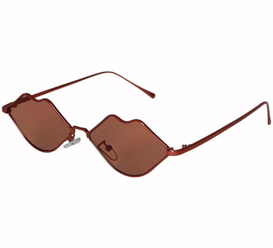 Translation missing: de.Gafas Metálicas Labios rojos adulto