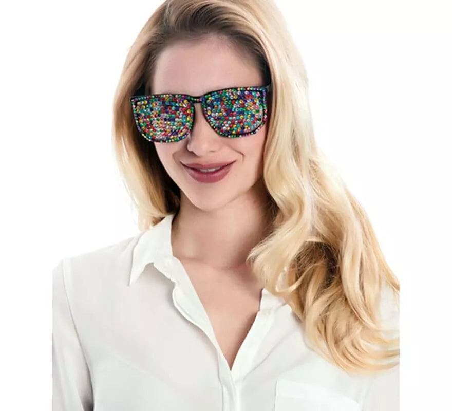 Translation missing: es.Gafas Negras con Brillantes Multicolor