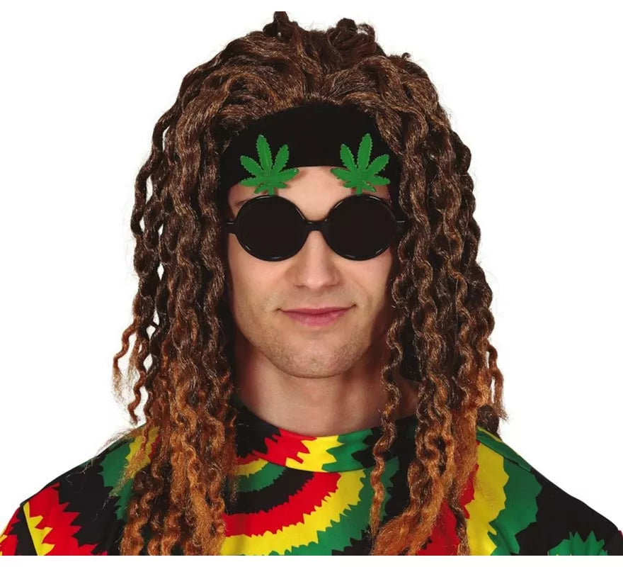 Translation missing: de.Gafas Negras con Hojas de Marihuana
