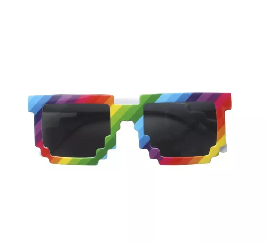 Translation missing: de.Gafas oscuras Pixeles Arcoíris adulto