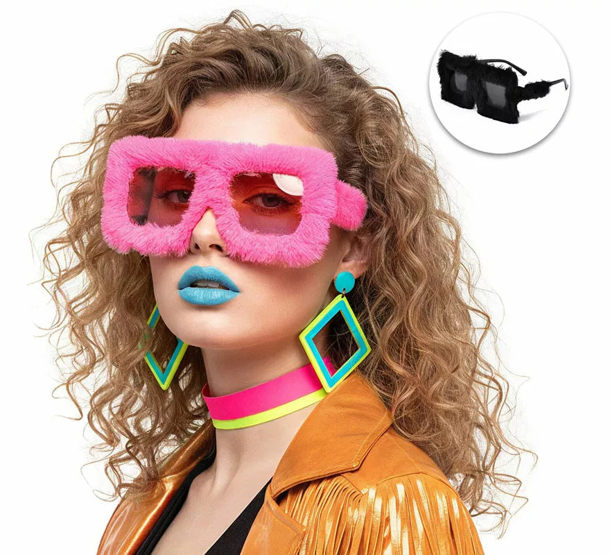 Translation missing: de.Gafas Peluche Retro Años 80 en colores surtidos