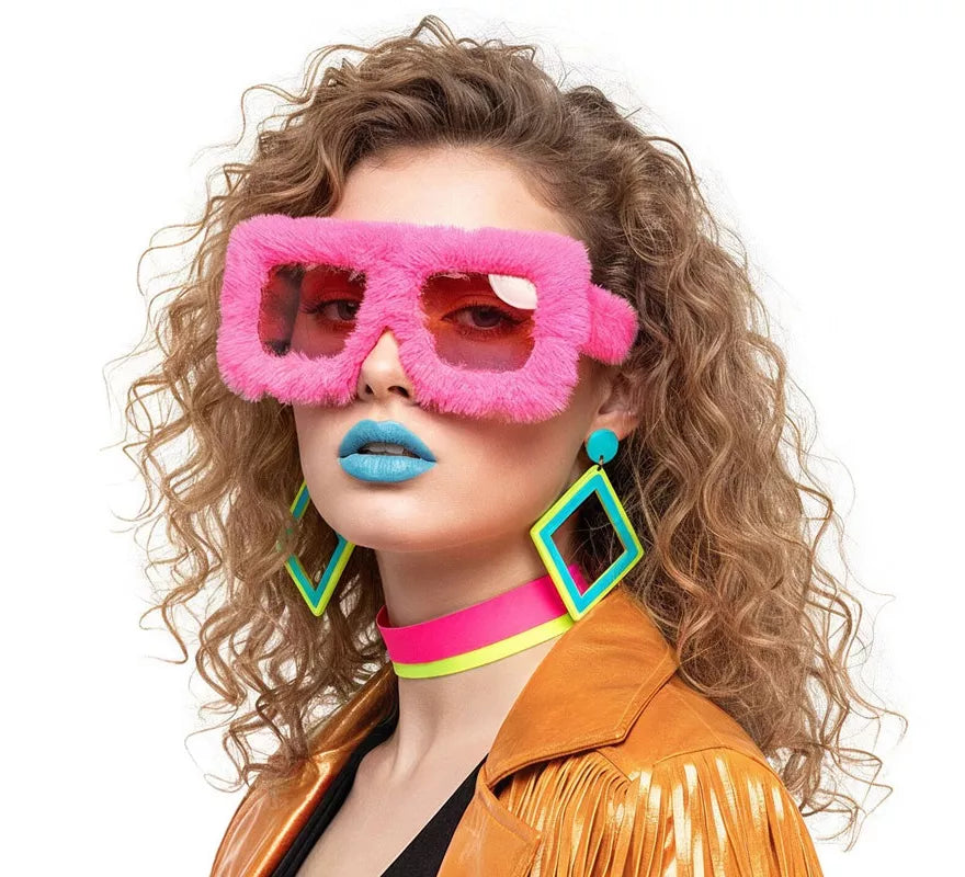 Translation missing: de.Gafas Peluche Retro Años 80 en colores surtidos