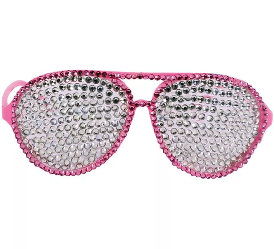 Translation missing: es.Gafas Rosa con Brillantes Plateados