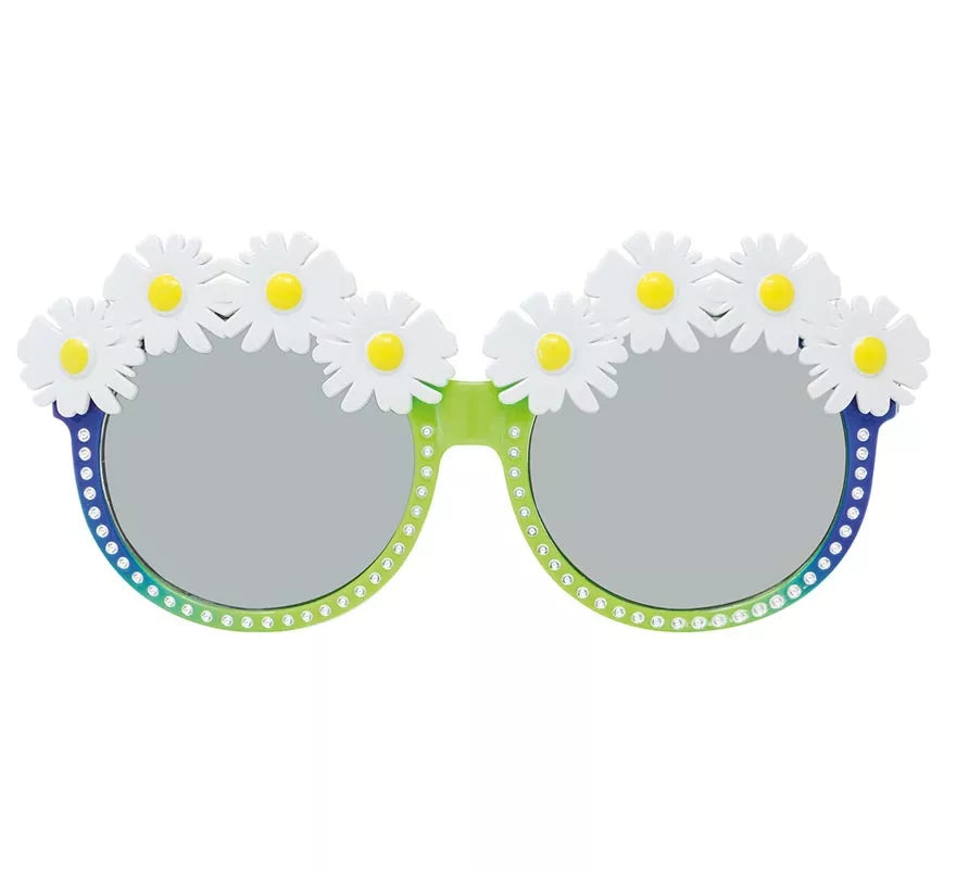 Gafas Verdes con Margaritas