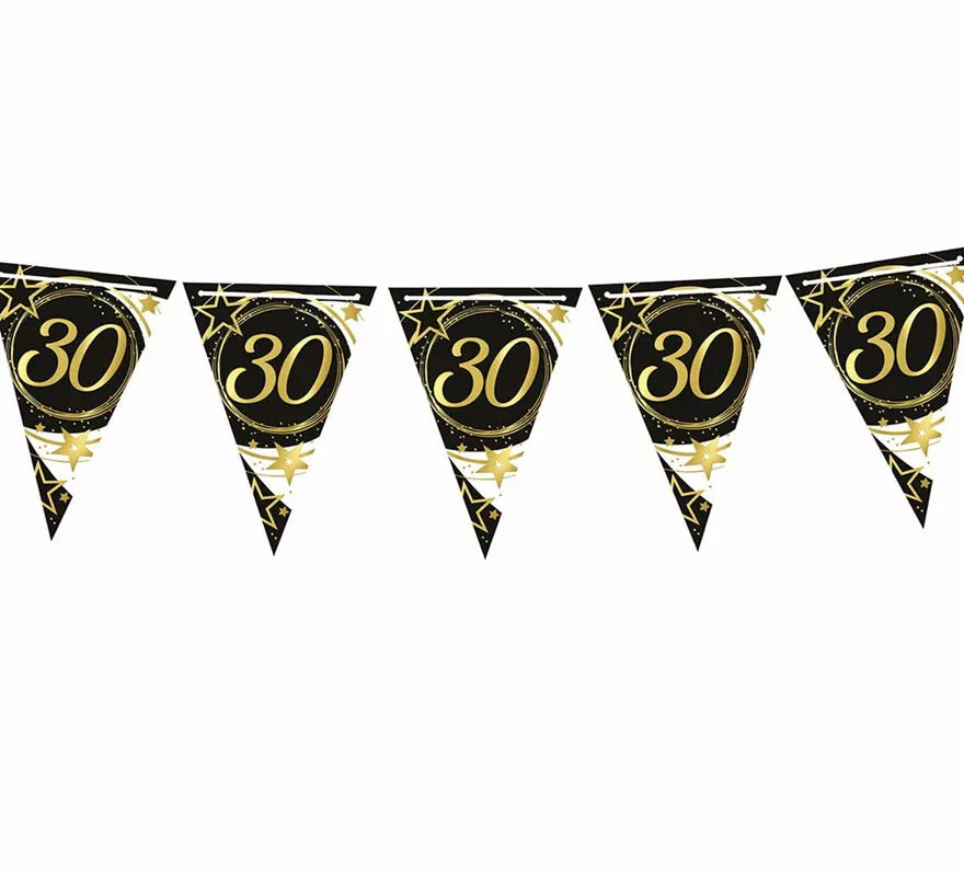 Translation missing: de.Gallardete 30 Años Cumpleaños y Aniversarios de Papel de 300 cm 19X27 cm