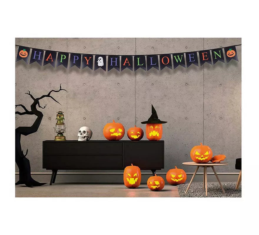 Gallardete Calabazas de 300 cm 15X20 cm (Alta calidad)