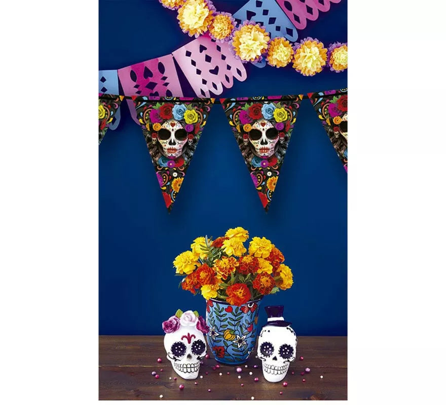 Gallardete Catrina colorida de 300 cm