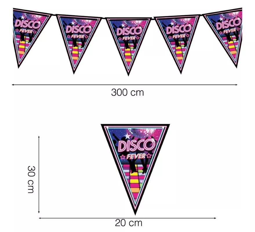 Translation missing: de.Gallardete Disco Fever Papel de 300 cm 20x30 cm
