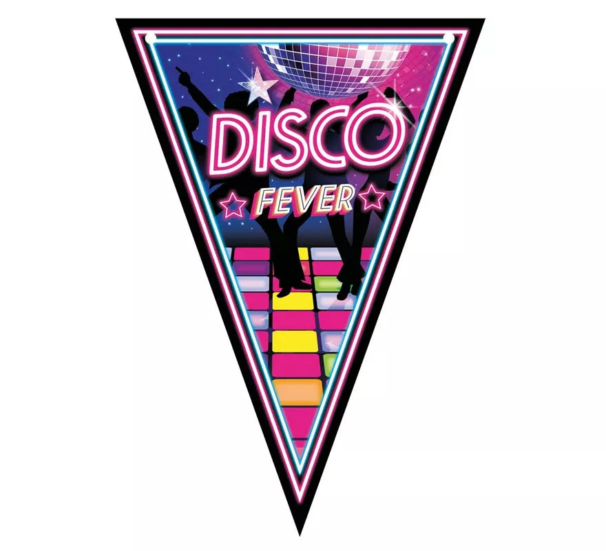 Gallardete Disco Fever Papel de 300 cm 20x30 cm