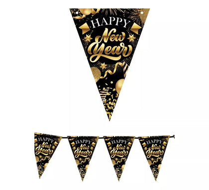 Gallardete Happy New Year 300 cm Papel