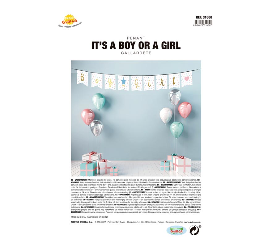 Translation missing: de.Gallardete It's a Boy or a Girl de 220 cm