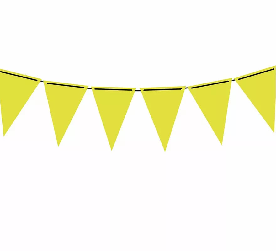 Translation missing: de.Gallardete Neón Amarillo de Papel de 300 cm 19X27 cm