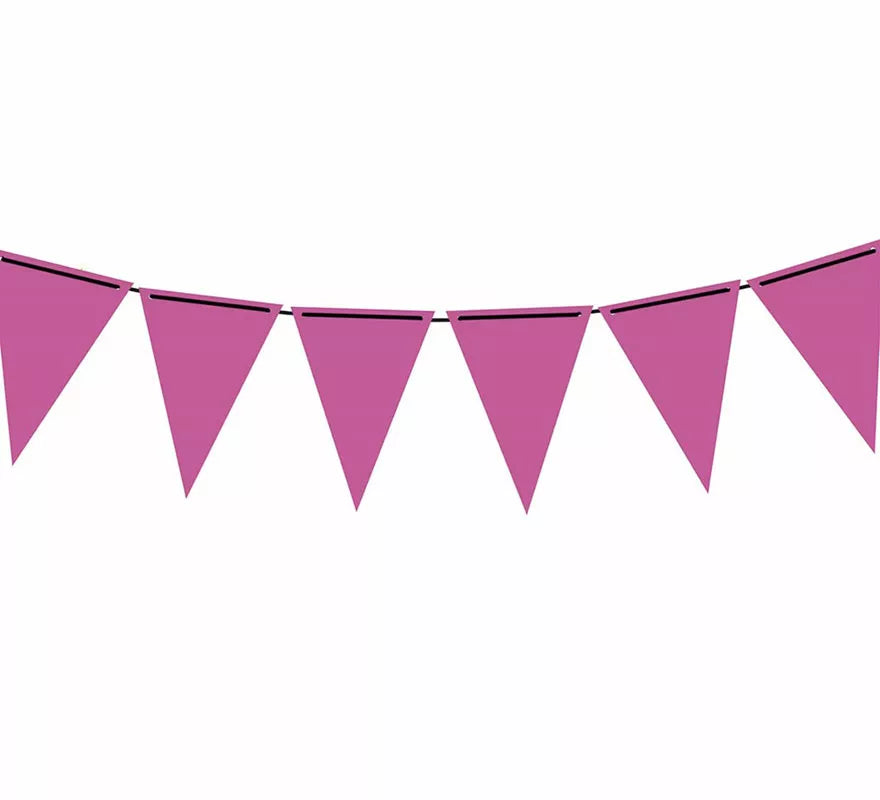 Gallardete Neón Fucsia de Papel de 300 cm 19X27 cm