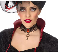 Halsreif mit Spitze und Edelstein von Vampiresa