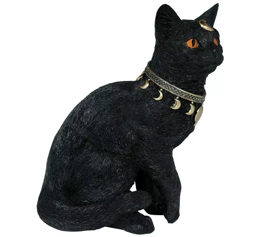 Translation missing: de.Gato negro de Resina de 28x23 cm