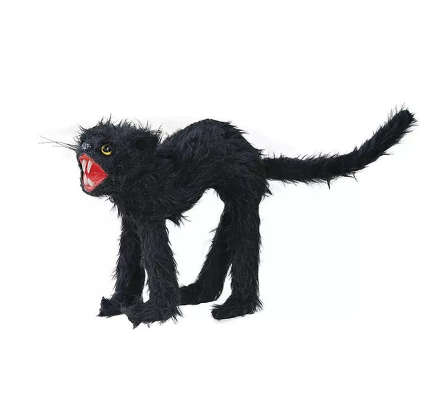 Translation missing: de.Gato Salvaje Peludo negro de 30 cm