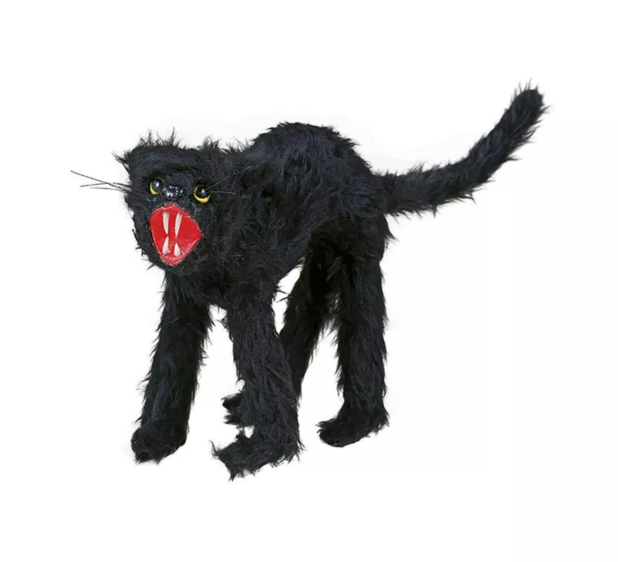 Translation missing: de.Gato Salvaje Peludo negro de 30 cm
