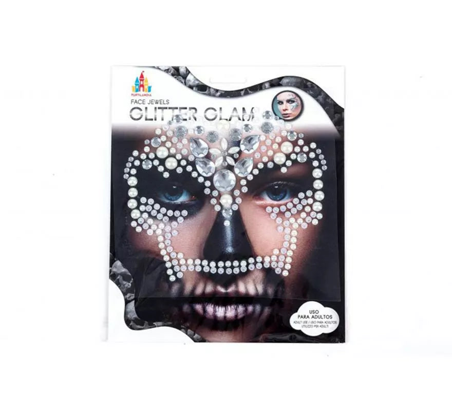 Translation missing: de.Gemas Faciales Adhesivas Calavera brillante