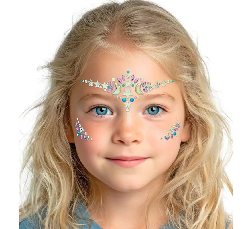 Gemas Faciales Adhesivas de Bruja Infantil