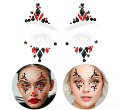 Unruhige Clown-Klebe-Gesichtsjuwelen