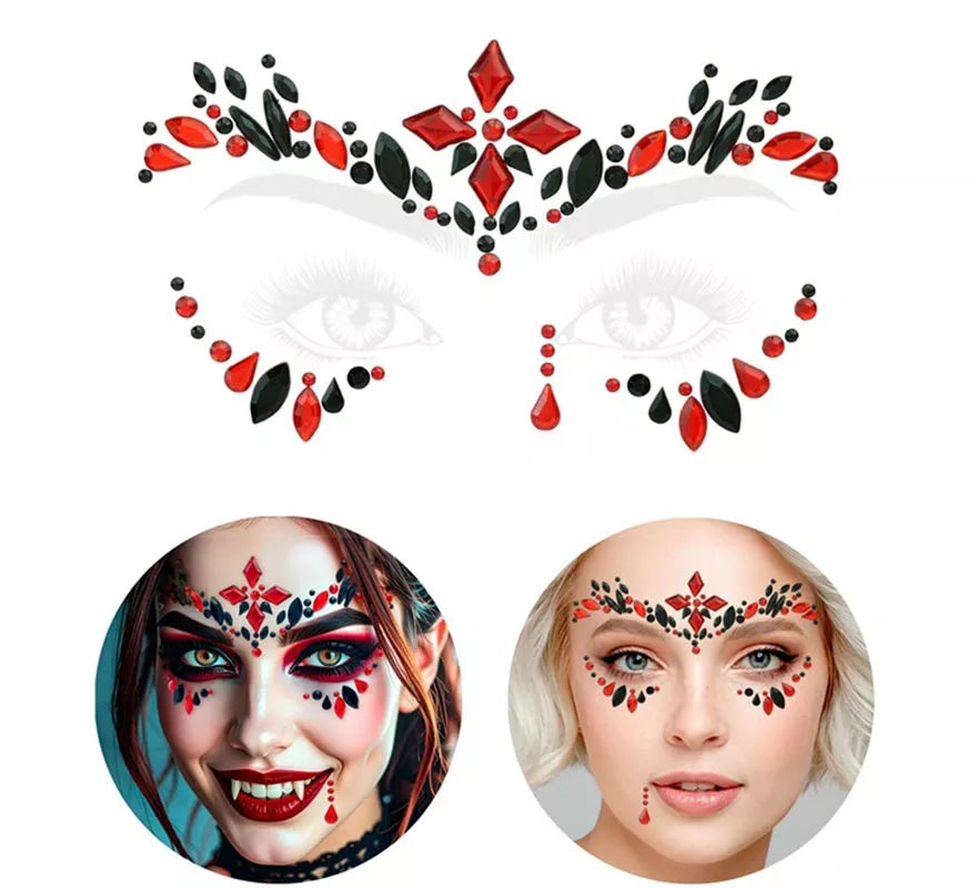 Translation missing: de.Gemas Faciales Adhesivas de Vampiresa Gótica