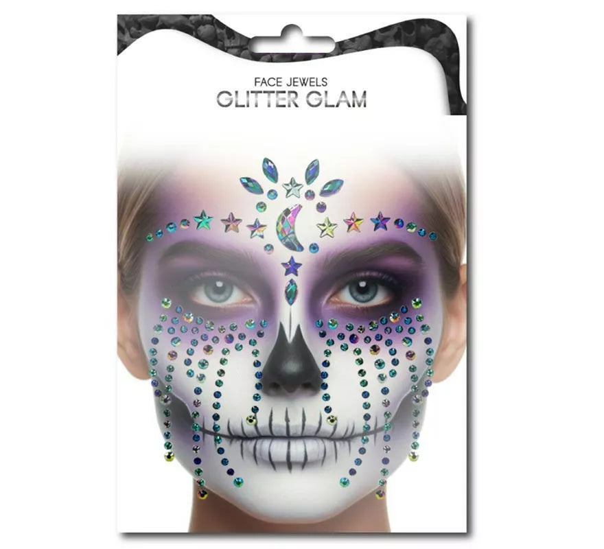 Translation missing: de.Gemas Faciales Fashion Calavera estrellas