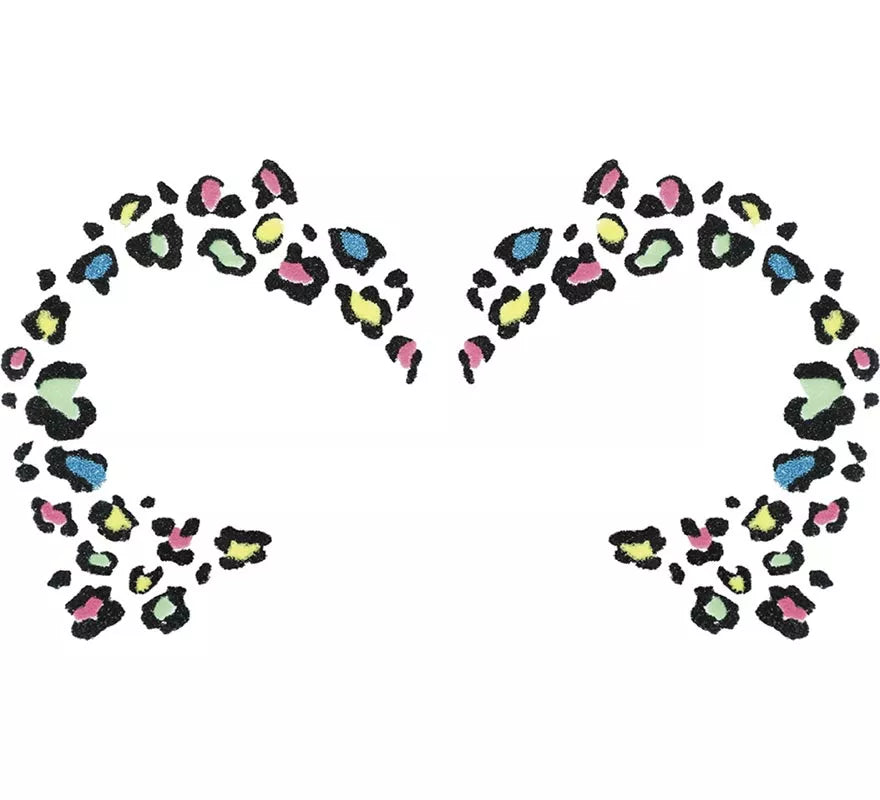 Translation missing: de.Glitter Face de Leopardo multicolor