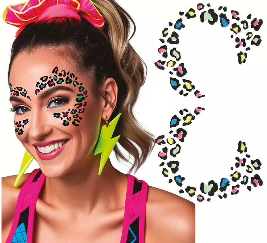 Translation missing: de.Glitter Face de Leopardo multicolor