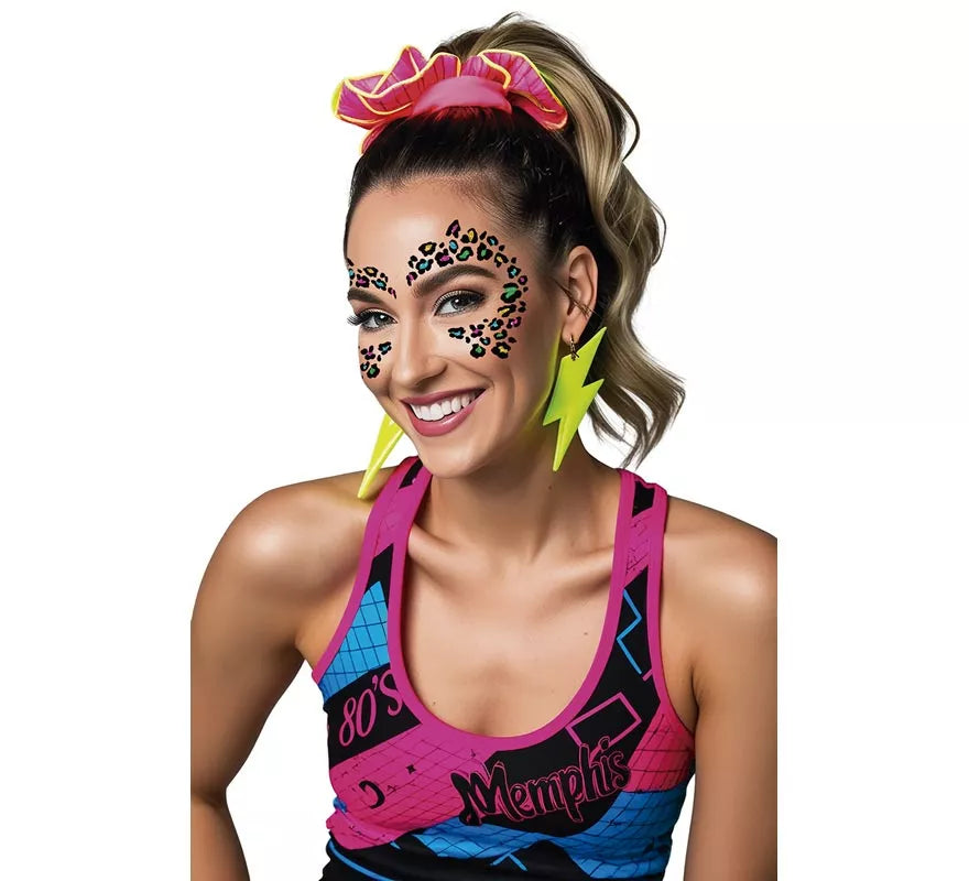 Glitter Face de Leopardo multicolor