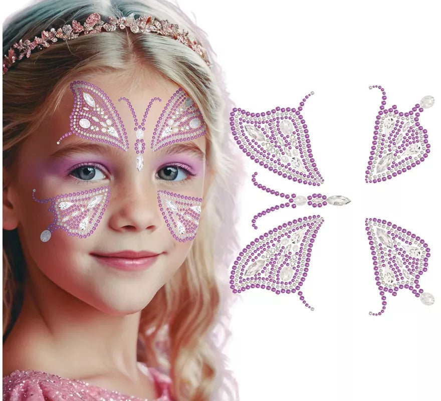 Translation missing: de.Glitter Face Mariposa rosa