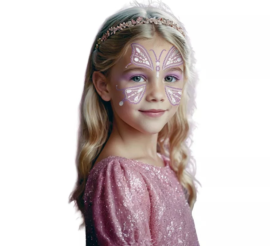 Translation missing: de.Glitter Face Mariposa rosa