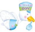 Globo Cigüeña con Bebé niño de 58x81 cm