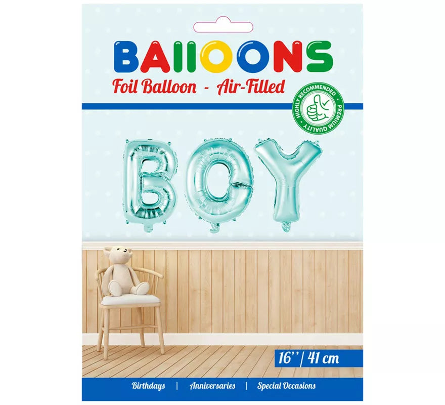 Translation missing: de.Globo de Foil BOY Azul de 41 cm