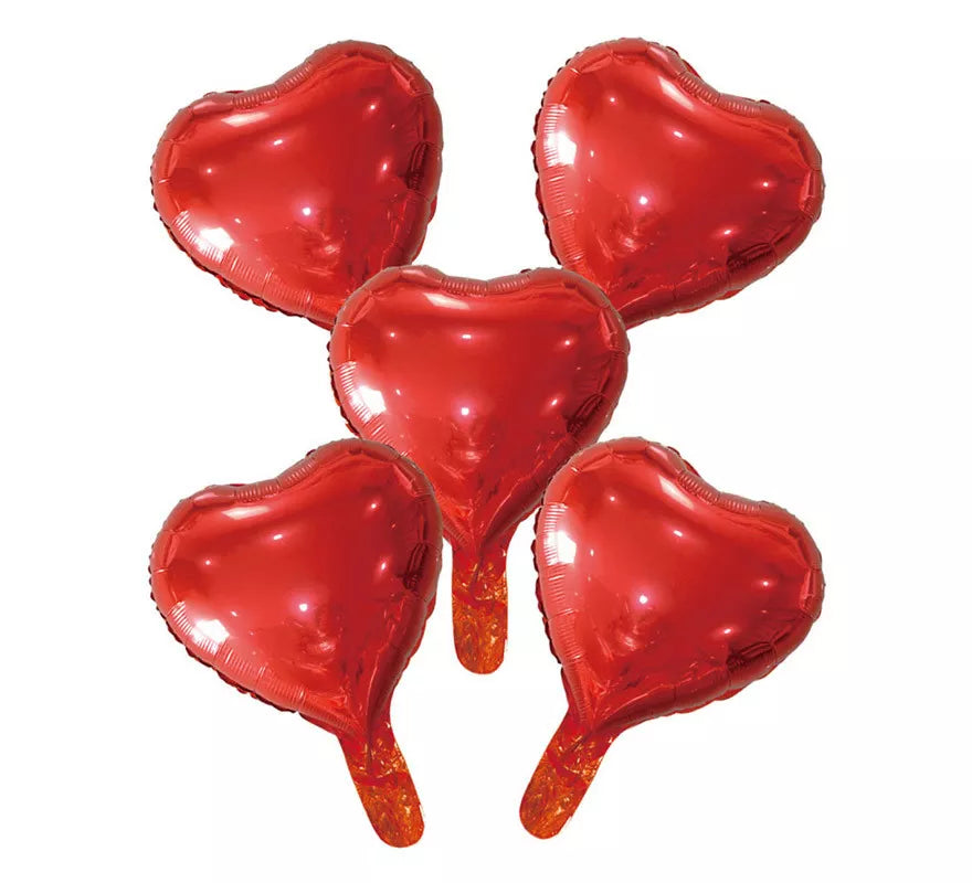 Translation missing: de.Globo de Foil Corazón de Rojo de 20 cm