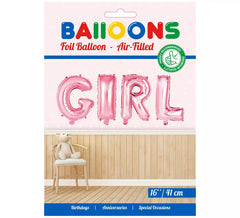 MÄDCHEN Rosa Folienballon 41 cm