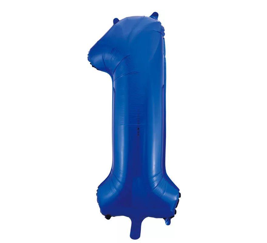 Translation missing: de.Globo de Foil Número 1 Color Azul de 86 cm