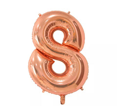 66 cm Roségold Nummer 8 Folienballon