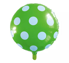 46 cm Apfelgrüner gepunkteter runder Folienballon