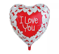 XL Herz Folienballon I Love You Rot-Weiß 92 cm