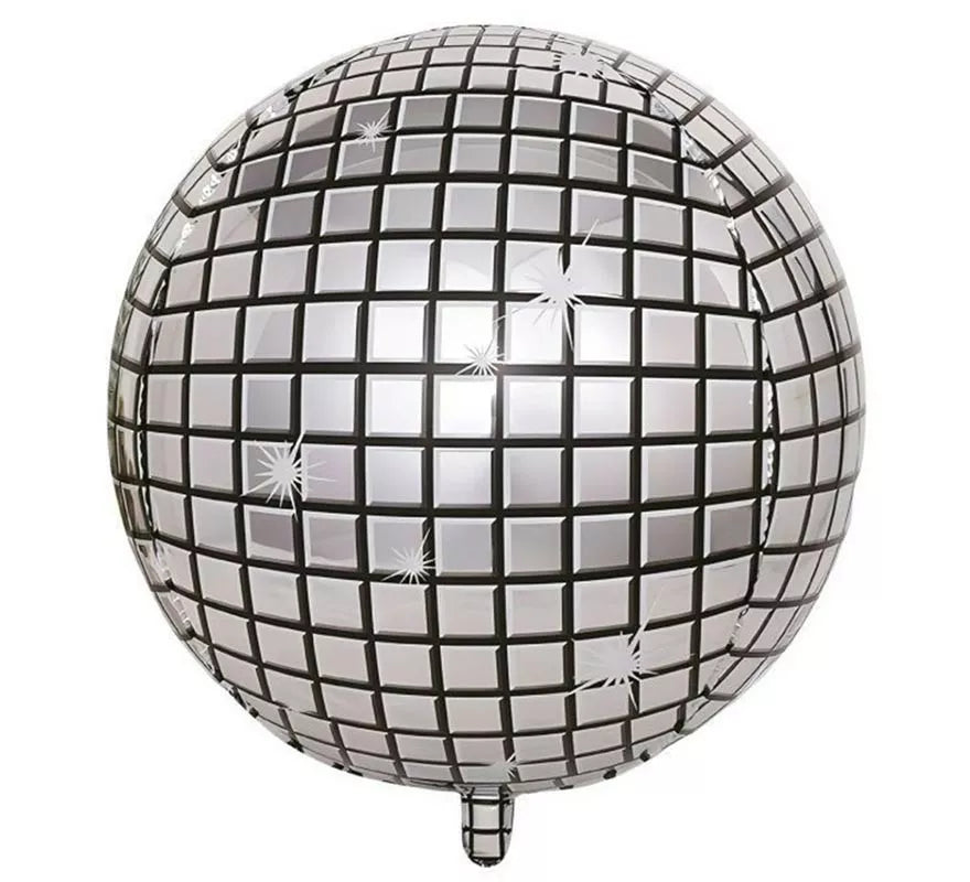 Translation missing: de.Globo Foil de Bola de Disco plateada de 55 cm
