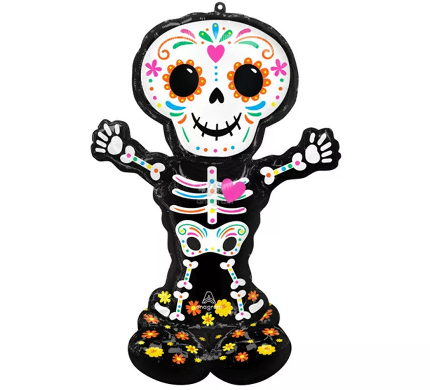 Translation missing: de.Globo Foil Gigante Airloonz Esqueleto Día de los Muertos 88x132 cm