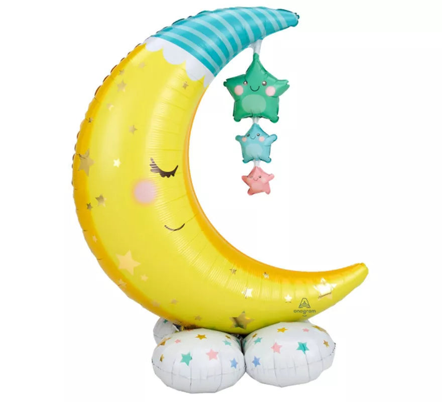 Translation missing: de.Globo Foil Gigante Airloonz Lunas y Estrellas 101x139 cm