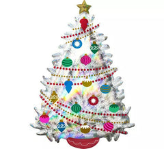 Riesenfolienballon Irisdiszierender Weihnachtsbaum 66x91 cm