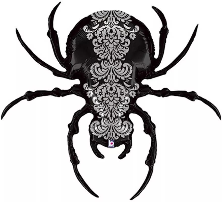 Translation missing: de.Globo Foil Metalizado de Araña Negra de 119 cm