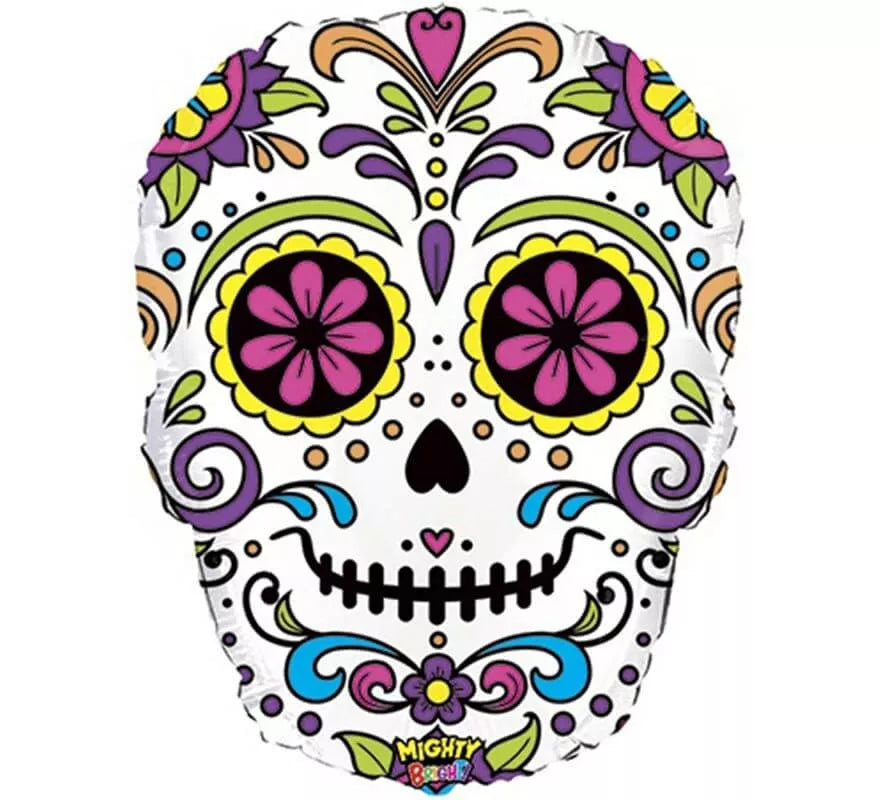 Translation missing: de.Globo Foil Metalizado de Catrina Mexicana de 68 cm