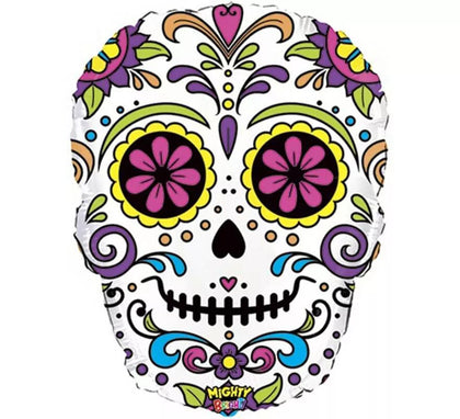 Globo Foil Metalizado de Catrina Mexicana de 68 cm