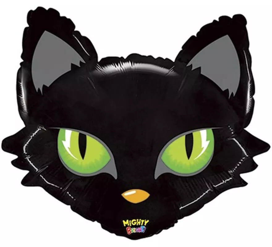 Globo Foil Metalizado de Gato Negro de 71 cm